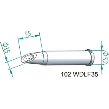 Ersa 3.5 mm Straight Hoof Soldering Iron Tip for use with i-Tool - 102WDLF35 product image