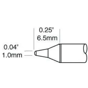 Metcal STTC 1 mm Conical Soldering Iron Tip for use with MX-H1-AV, MX-RM3E - STTC-101P product image