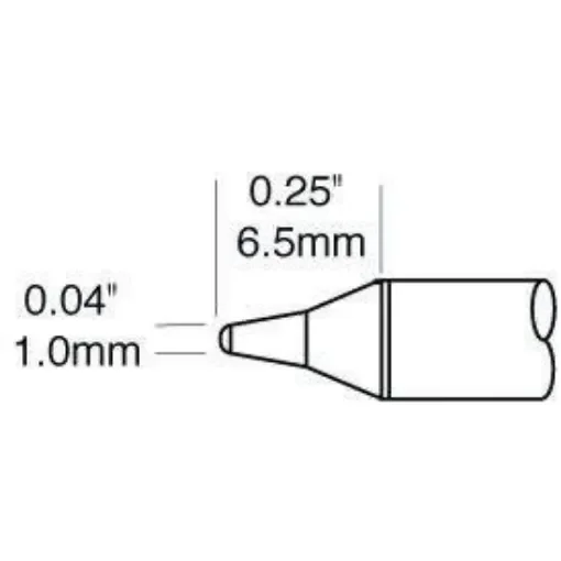 Metcal STTC 1 mm Conical Soldering Iron Tip for use with MX-H1-AV, MX-RM3E - STTC-101P product image