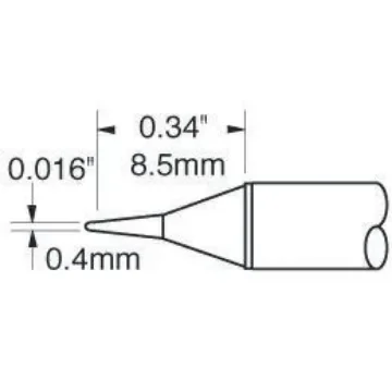 Metcal STTC 0.4 mm Conical Soldering Iron Tip for use with MX-H1-AV, MX-RM3E - STTC-145P product image