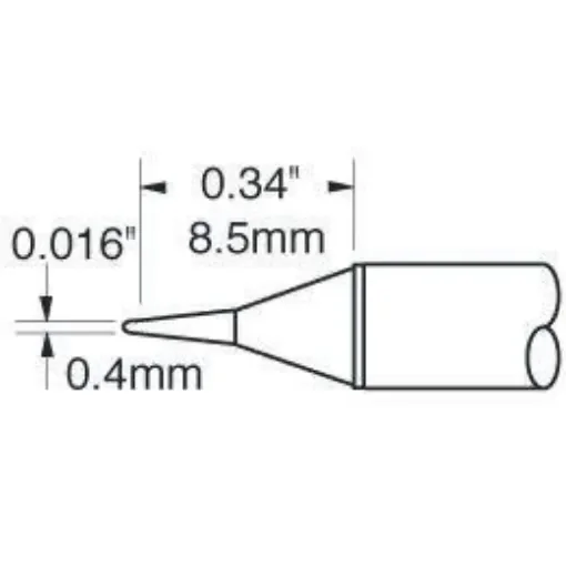 Metcal STTC 0.4 mm Conical Soldering Iron Tip for use with MX-H1-AV, MX-RM3E - STTC-145P product image