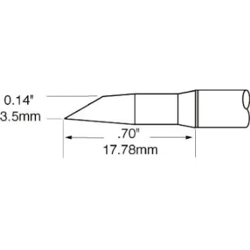 Metcal SxP 3.5 mm Hoof Soldering Iron Tip for use with MFR-H1-SC2 - SFP-DRH35 product image