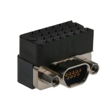 Glenair MWDM 9 Way Right Angle Through Hole D-sub Connector Socket, 2.54mm Pitch - MWDM2L-9SCBRP-.110 product image