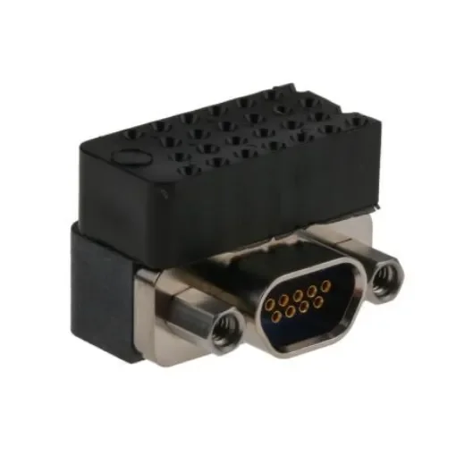 Glenair MWDM 9 Way Right Angle Through Hole D-sub Connector Socket, 2.54mm Pitch - MWDM2L-9SCBRP-.110 product image