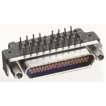 Glenair MWDM 37 Way Right Angle Through Hole D-sub Connector Socket, 2.54mm Pitch - MWDM2L-37SCBRP-.110 product image