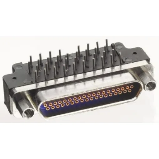 Glenair MWDM 37 Way Right Angle Through Hole D-sub Connector Socket, 2.54mm Pitch - MWDM2L-37SCBRP-.110 product image