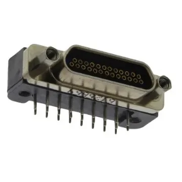 Glenair MWDM 25 Way Right Angle Through Hole D-sub Connector Socket, 2.54mm Pitch - MWDM2L-25SCBRP-.110 product image