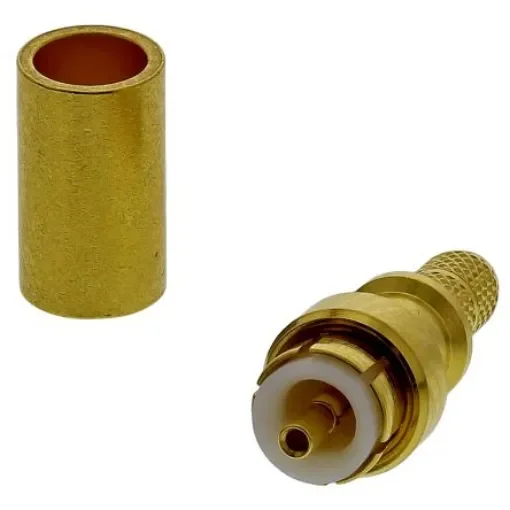 Huber+Suhner, Plug Cable Mount MMBX Connector, 50O, Crimp Termination, Straight Body - 11_MMBX-50-2-1/111-NE product image