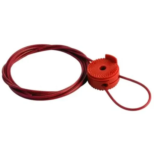 Brady Red Steel Lockout Cable - 8' SHEATHED CABLE ATTACHMENT FOR UVLO product image