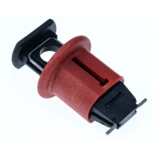 Brady Red 1-Lock Glass-Reinforced Nylon Miniature Circuit Breaker Switch Lockouts, 7.14mm Shackle - ELEC. CIRCUIT BREAKER L/O EURO POS. EA product image