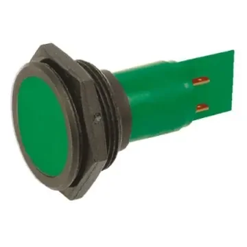 Signal Construct Green Panel Mount Indicator, 30mm Mounting Hole Size, Solder Tab Termination, IP67 - SMEP3017289 product image