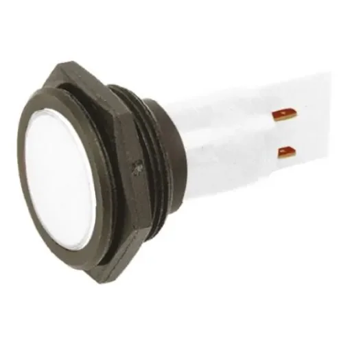 Signal Construct White Panel Mount Indicator, 30mm Mounting Hole Size, Solder Tab Termination, IP67 - SMEP3026289 product image