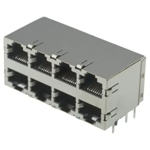 TE Connectivity 5569262 Series Female RJ45 Connector, Through Hole, Cat5 Right Angle 8 Port 8P8C -Way - 5569262-1 product image
