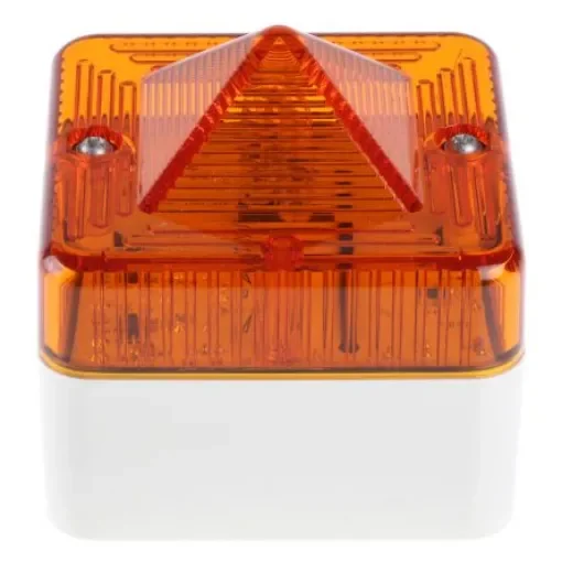 e2s L101X Series Amber Flashing Beacon, 24 V ac/dc, Surface Mount, Xenon Bulb, IP66 - L101XDC024BW/A product image