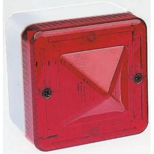 e2s L101X Series Red Flashing Beacon, 12 V ac/dc, Surface Mount, Xenon Bulb, IP66 - L101XDC012BW/R product image