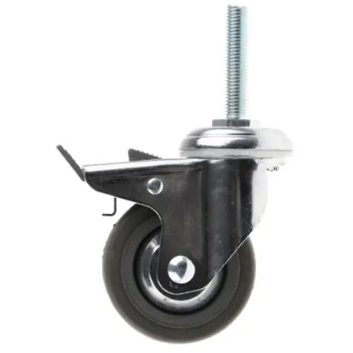 Guitel Hervieu Braked Swivel Castor Wheel, 70kg Capacity, 80mm Wheel - 155301420 product image