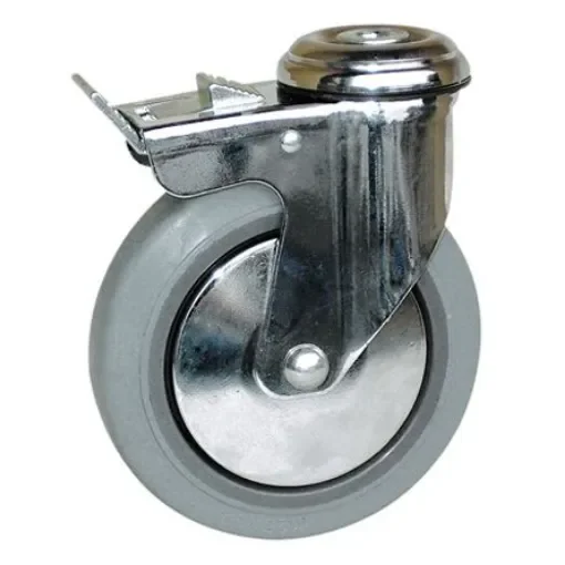 Guitel Hervieu Braked Swivel Castor Wheel, 80kg Capacity, 100mm Wheel - 145311420 product image