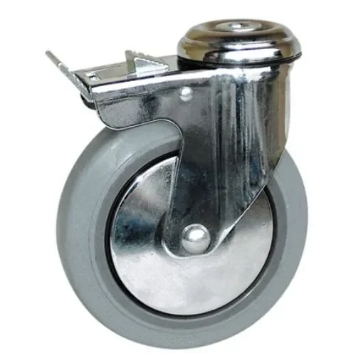 Guitel Hervieu Braked Swivel Castor Wheel, 90kg Capacity, 125mm Wheel - 145321420 product image