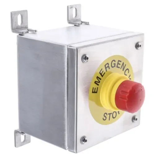 Craig & Derricott EMS Series Twist Release Emergency Stop Push Button, Surface Mount, 1NC, IP65 - EMS/T/SS/NC69 product image