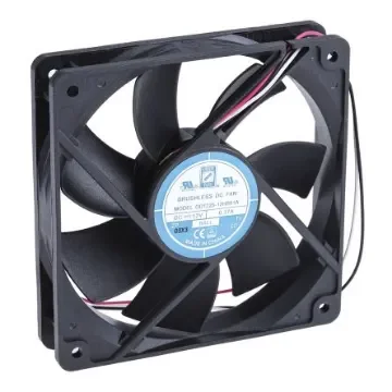 RS PRO Axial Fan, 12 V dc, DC Operation, 151.2m³/h, 5W, 370mA Max, 120 x 120 x 25mm - 6196494 product image