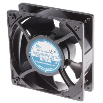 RS PRO Axial Fan, 12 V dc, DC Operation, 237.9m³/h, 11.88W, 880mA Max, 127 x 127 x 38mm - 6196624 product image