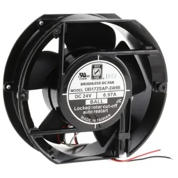 RS PRO Axial Fan, 24 V dc, DC Operation, 399.3m³/h, 23.3W, 970mA Max, 172 x 150mm - 6196725 product image