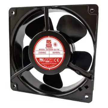 RS PRO Axial Fan, 230 V ac, AC Operation, 186.9m³/h, 15W, 90mA Max, 120 x 120 x 38mm - 6196804 product image