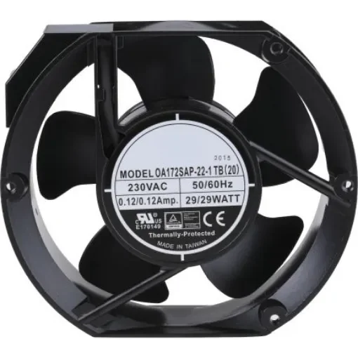 RS PRO Axial Fan, 230 V ac, AC Operation, 399.3m³/h, 35W, 150mA Max, 172 x 150mm - 6196876 product image