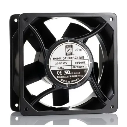 RS PRO Axial Fan, 230 V ac, AC Operation, 713.6m³/h, 62W, 280mA Max, 176 x 176 x 89mm - 6196933 product image