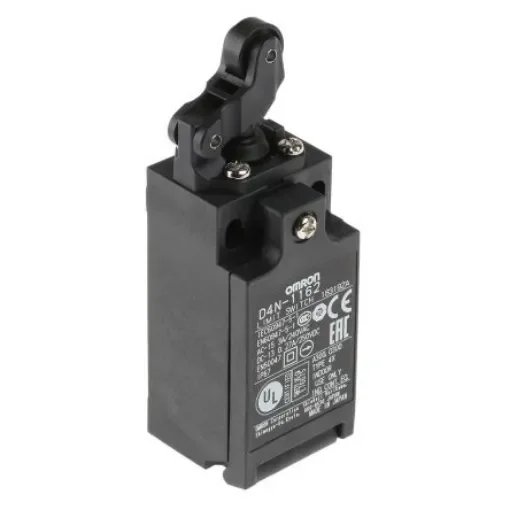 Omron D4N Series Roller Plunger Interlock Switch, NO/NC, IP67, SPDT, Plastic Housing - D4N-1162 product image