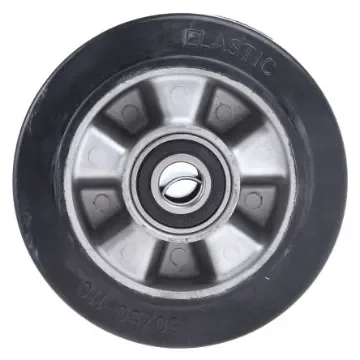 RS PRO Black Rubber Abrasion Resistant, Quiet Operation Trolley Wheel, 300kg - 6219553 product image