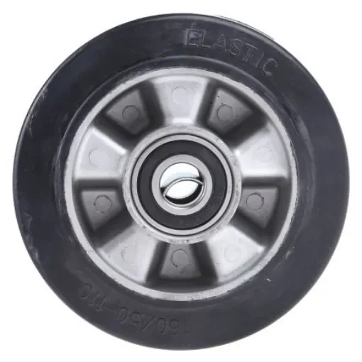 RS PRO Black Rubber Abrasion Resistant, Quiet Operation Trolley Wheel, 300kg - 6219553 product image