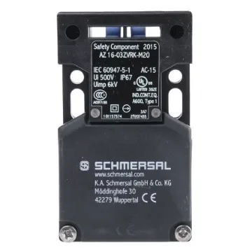 Schmersal AZ16 Safety Interlock Switch, 3NC, Keyed , Glass Fibre Reinforced Thermoplastic - AZ16-03ZVRK-M20 product image