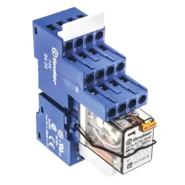 Finder 58 Series Interface Relay, DIN Rail Mount, 230V ac Coil, 4PDT, 4-Pole, 7A Load - 58.34.8.230.0060SMA product image