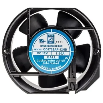 RS PRO Axial Fan, 12 V dc, DC Operation, 390.8m³/h, 5W, 1.9A Max, 172 x 51mm - 6246577 product image
