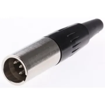 Switchcraft Cable Mount XLR Connector, Male, 125 V ac, 4 Way, Silver Plating - TA4MX product image