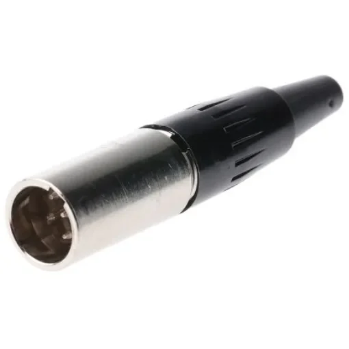 Switchcraft Cable Mount XLR Connector, Male, 125 V ac, 5 Way, Silver Plating - TA5MX product image