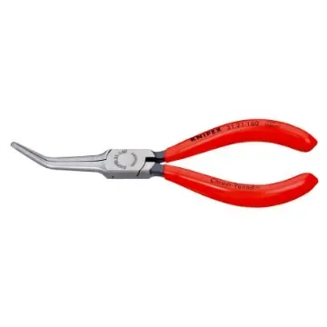 Knipex Long Nose Pliers, 160 mm Overall, Angled Tip, 55mm Jaw - 31 21 160 product image