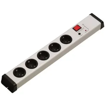 Bodo Ehmann Type F - German Schuko 5 Gang Power Distribution Unit, No, 16A, 250 V, Fused, Surge Protected - 0206X00052300 product image