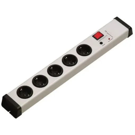 Bodo Ehmann Type F - German Schuko 5 Gang Power Distribution Unit, No, 16A, 250 V, Fused, Surge Protected - 0206X00052300 product image
