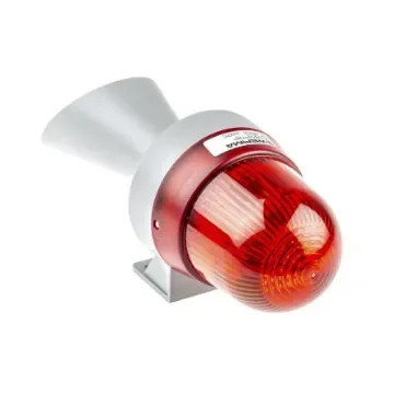 Werma 424 Series Red Horn Beacon, 24 V ac/dc, IP65, Wall Mount, 98dB at 1 Metre - 424.120.75 product image