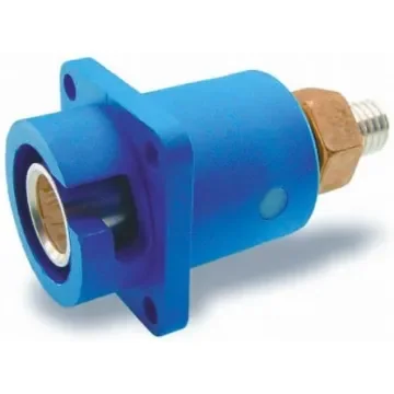 ITT Cannon, Veam Snaplock IP67 Blue Panel Mount 1P Mains Connector Socket, Rated At 250A, 1.0 kV - SNPF-S-TP-BL product image