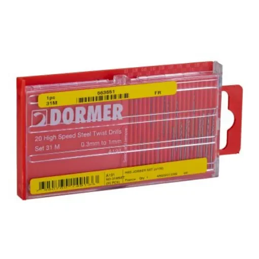 Dormer 20-Piece Drill Bit Set, for use with Miniature Drills - A191 31M product image