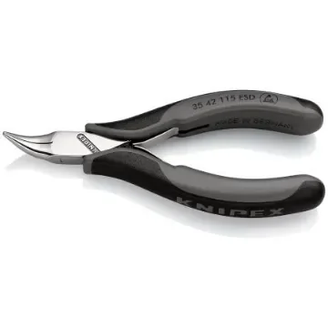 Knipex 35 42 Long Nose Pliers, 115 mm Overall, Flat, Straight Tip, 22,5mm Jaw, ESD - 35 42 115 ESDRS product image
