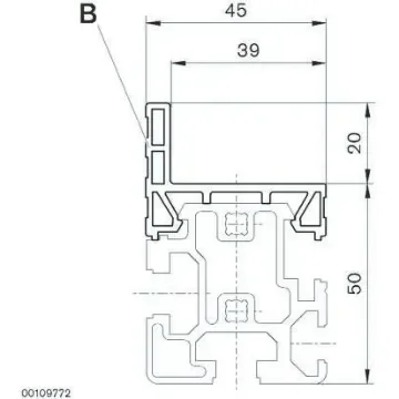 Bosch Rexroth Profile Rail, 3000mm Length x 45mm Width x 70mm Height - 3 842 993 512/3000 product image