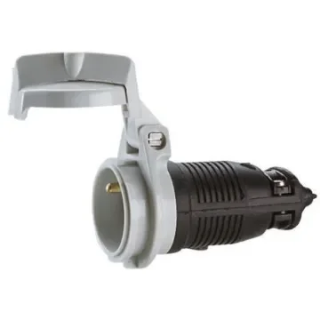 Legrand French Mains Connector, 16A Black, Cable Mount Rubber, 230 V - 0 502 49 product image