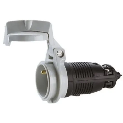 Legrand French Mains Connector, 16A Black, Cable Mount Rubber, 230 V - 0 502 49 product image