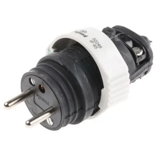 Legrand French Mains Plug, 16A Black, Cable Mount Rubber, 230 V - 0 502 48 product image