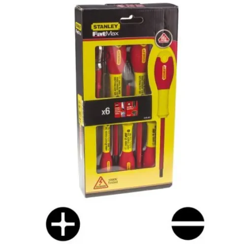 Stanley Phillips; Slotted Insulated Screwdriver Set, 6-Piece - 0-65-441 product image