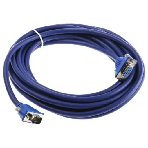 RS PRO Male VGA to Female VGA  Cable, 5m Blue - 6659541 product image